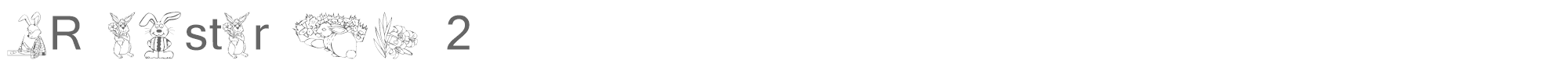 Sample characters KR Easter No2 Font
